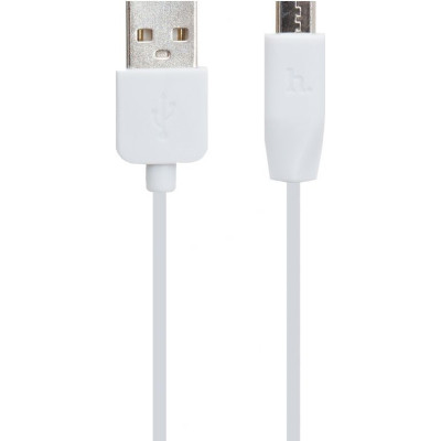 Дата кабель USB 2.0 AM to Micro 5P 1.0m 2.4A PVC X1 white HOCO (6957531032038) Винница - изображение 1
