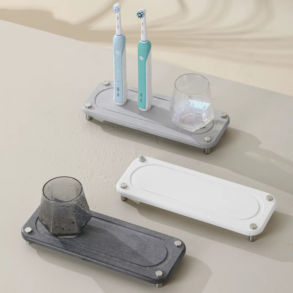 Підставка універсальна для ванної кімнати душа, кухні для приладдя кам'яна з діатоміту біла Кам'янець-Подільський - фото 6