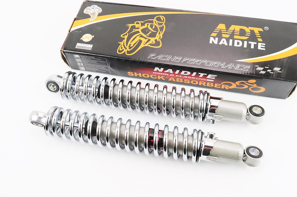 Амортизатор задній 345mm * d50mm (втулка 12mm / втулка 12mm) регулир., хром к-кт 2шт Київ - фото 1