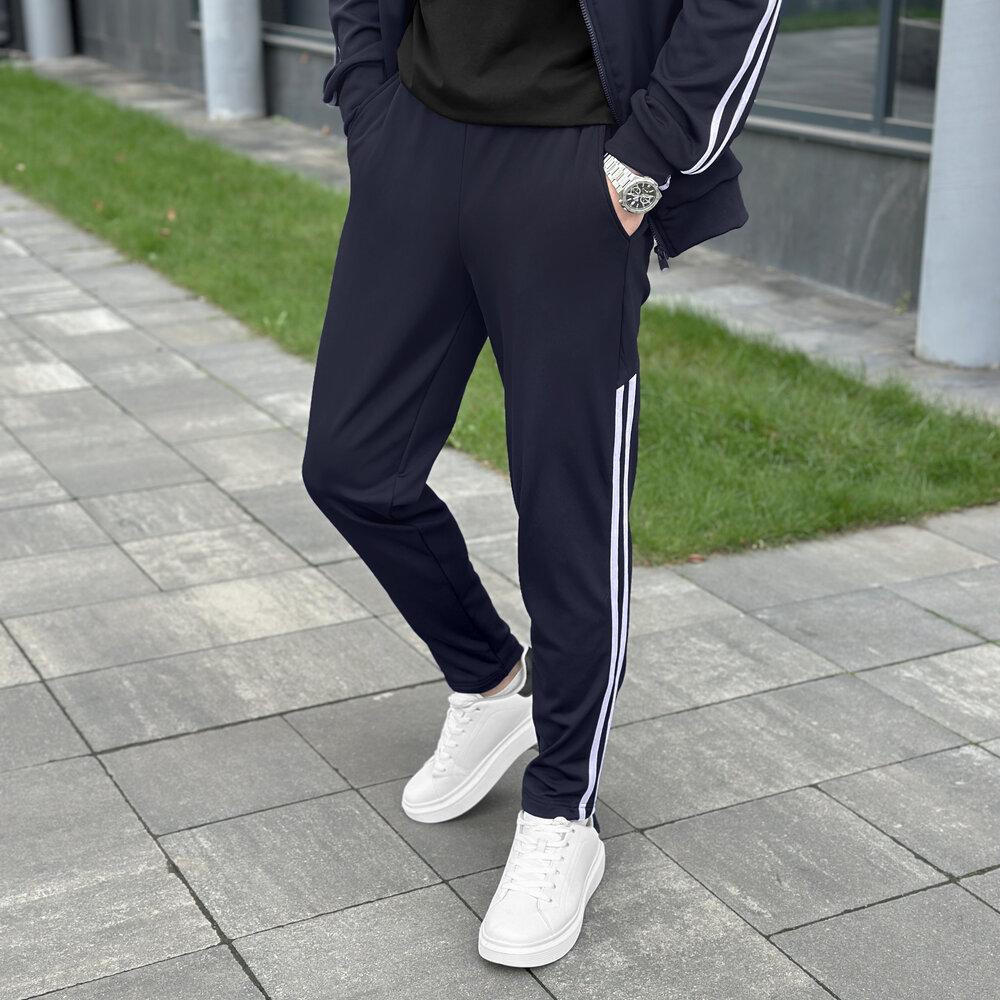 Синій спортивний костюм для чоловіків Pobedov Dollars. Весна осінь спортивний комплект. Київ - фото 8