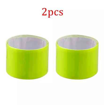 Светоотражающий браслет 2 штуки 40 на 3 см салатовый Киев