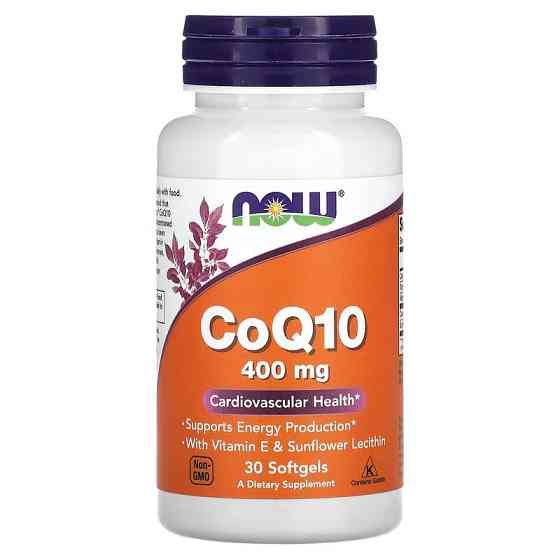 Коензим NOW CoQ10 , 400 mg , 30 Softgels Луцьк