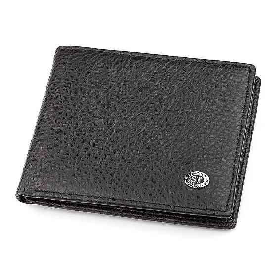 Чоловічий гаманець ST Leather 18319 (ST160) шкіряний Чорний Київ
