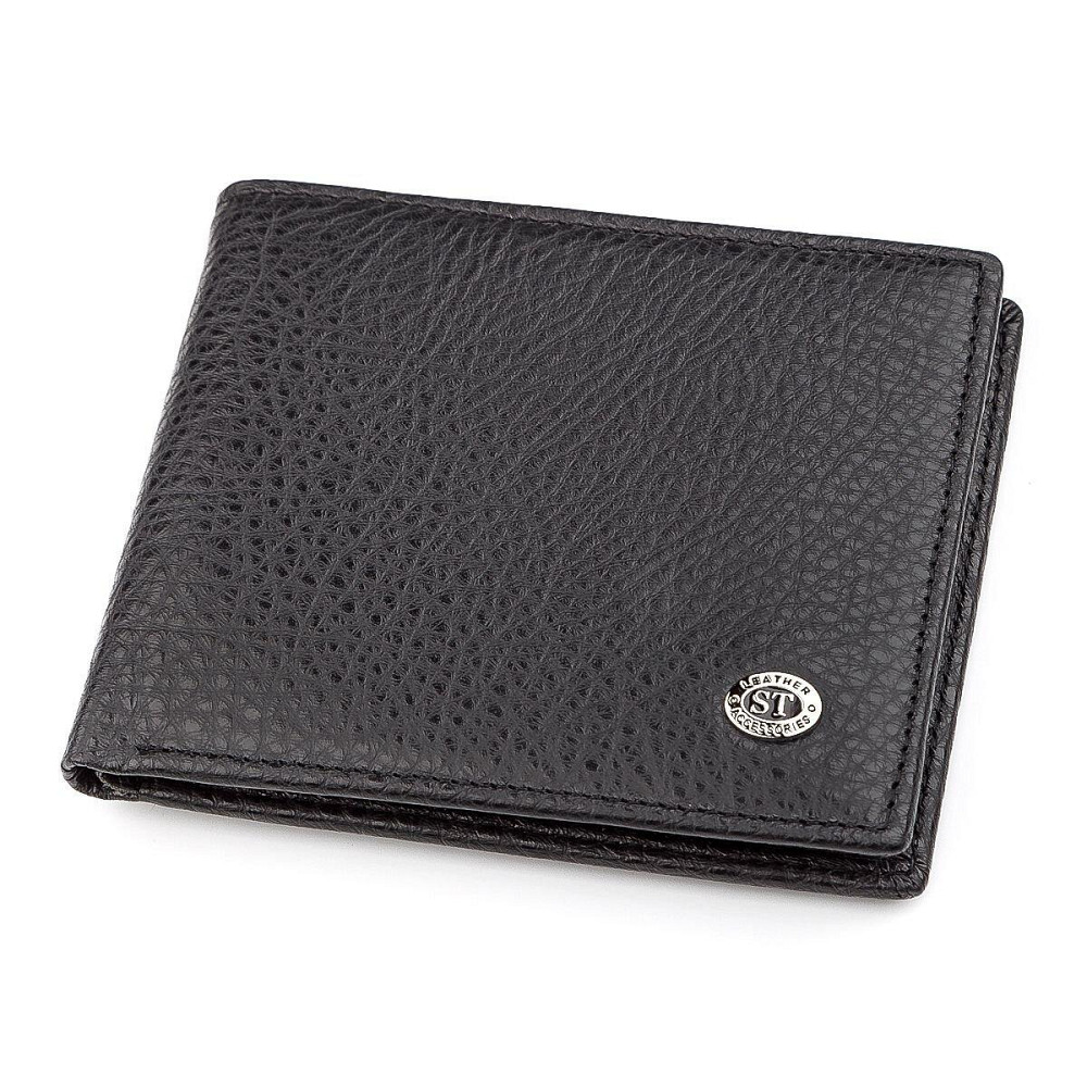 Чоловічий гаманець ST Leather 18319 (ST160) шкіряний Чорний Київ - фото 5