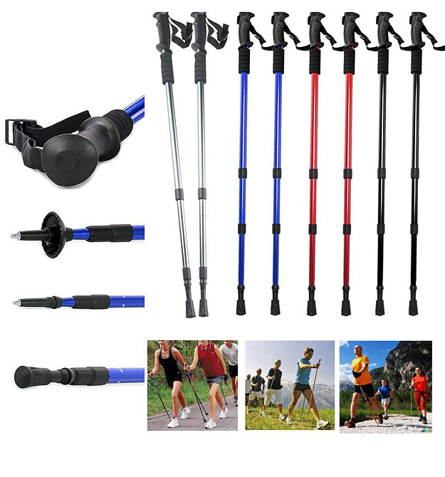 Треккинговые палки для скандинавской ходьбы 2 палки Бровары - изображение 1