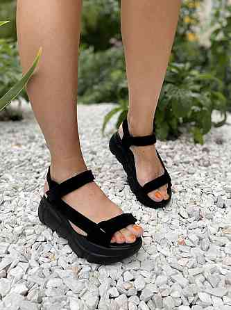 TWO STEPS Босоніжки на платформі молодіжні жіночі чорні з натуральної замші TWO STEPS 1009 р. 3 Коломыя