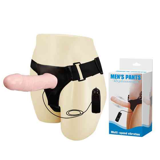Страпон - Men's Pants Replacement Vibrating Strap On, 16,5 см Sex Aura Київ