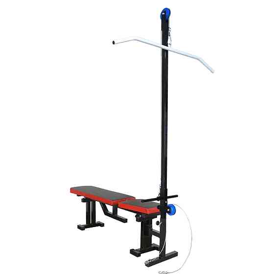 Скамья для жима регулируемая с мачтой для тяги + нижняя тяга Стойки, скамьи для жима и приседаний без стоек Киев