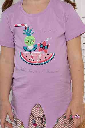 Піжама дитяча Комплект на дівчинку з шортики — літні фрукти Nicoletta 85318 Київ