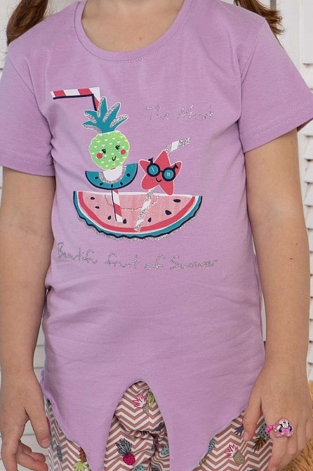 Піжама дитяча Комплект на дівчинку з шортики — літні фрукти Nicoletta 85318 Київ - фото 3