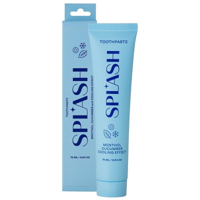 Зубна паста Splash Освіжальна з відбілювальним ефектом зі смаком ментолу та огірка 75 мл (4820266831202) Вінниця - фото 1