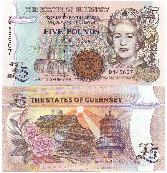 Гернси / Guernsey 5 Pounds (2023) UNC Полтава - фото 1