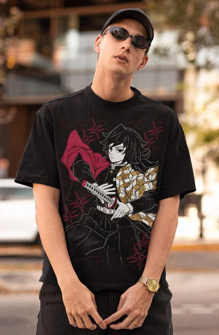 Футболка аниме Истребитель демонов оверсайз (S/M/L) Черний AnimeJ1111 Днепр - изображение 2