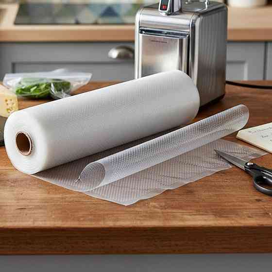 Вакуумні пакети для їжі 5 м х 12 см / Рифлені пакети для вакууматора / Пакети вакуумні Київ