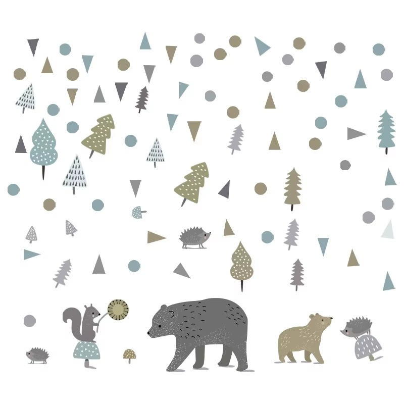 Набор виниловых наклеек декоративный в детскую комнату 