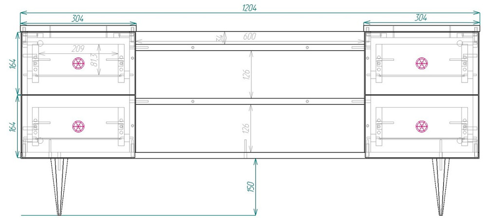 Тумба ТВ Сканді, відкрита Киев - изображение 2