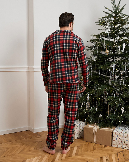 Чоловічий теплий костюм картатий — Фліс Tom John 93408 XL Київ - фото 4