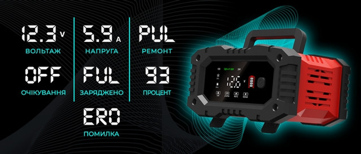 Зарядное устройство Foxsur 12V-8A/24V4A 12V-20A для автомобильного аккумулятора Винница - изображение 11