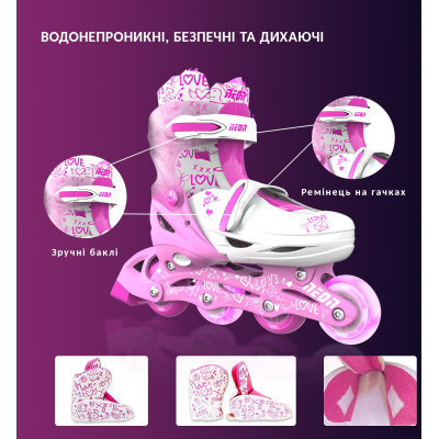 Роликовые коньки Neon Сombo Pink розмір 34-37 (NT10P4) Винница - изображение 4