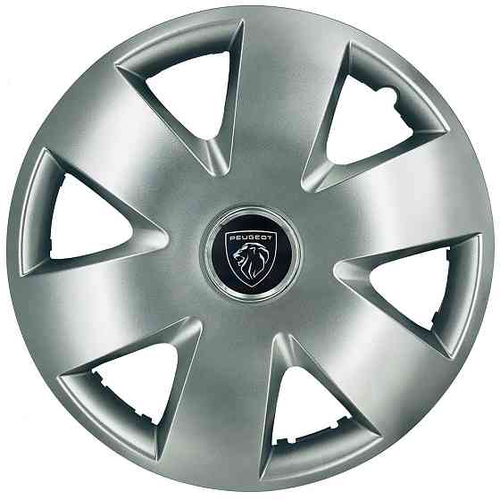 Автомобільні модельні ковпаки R15 Peugeot NEW 308 4шт, SJS, сріблясті Вінниця