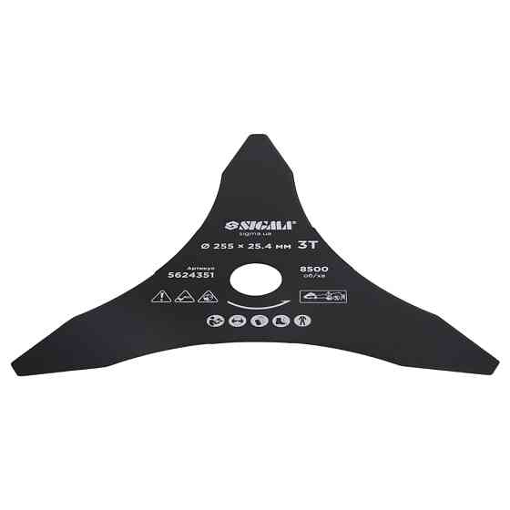 Sigma Нож для триммера Ø255×25.4мм 3Т остроконечный SIGMA (5624351) Киев