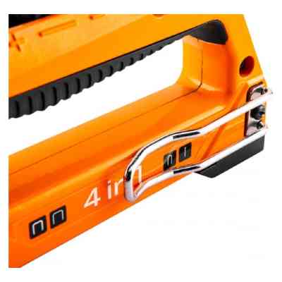 Степлер строительный Neo Tools алюминиевый, 4 в 1, 6-14 мм, тип скоб J, G, L, E, регулировк (16-030) Винница