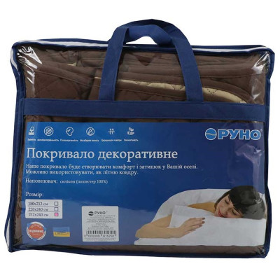 Покривало Руно Chocolate Ромб 150x212 см (360.52У_Chocolate ромб) Вінниця - фото 6