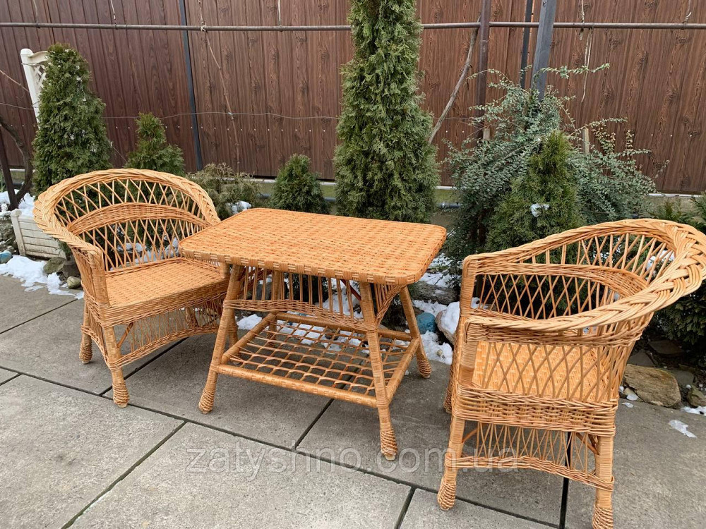 Комплект мебели плетеной с 2 креслами и столом Киев - изображение 3