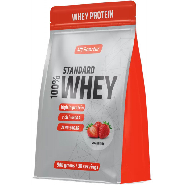 Протеїн Sporter 100% Standart Whey 900 г (Полуниця) Луцьк - фото 1