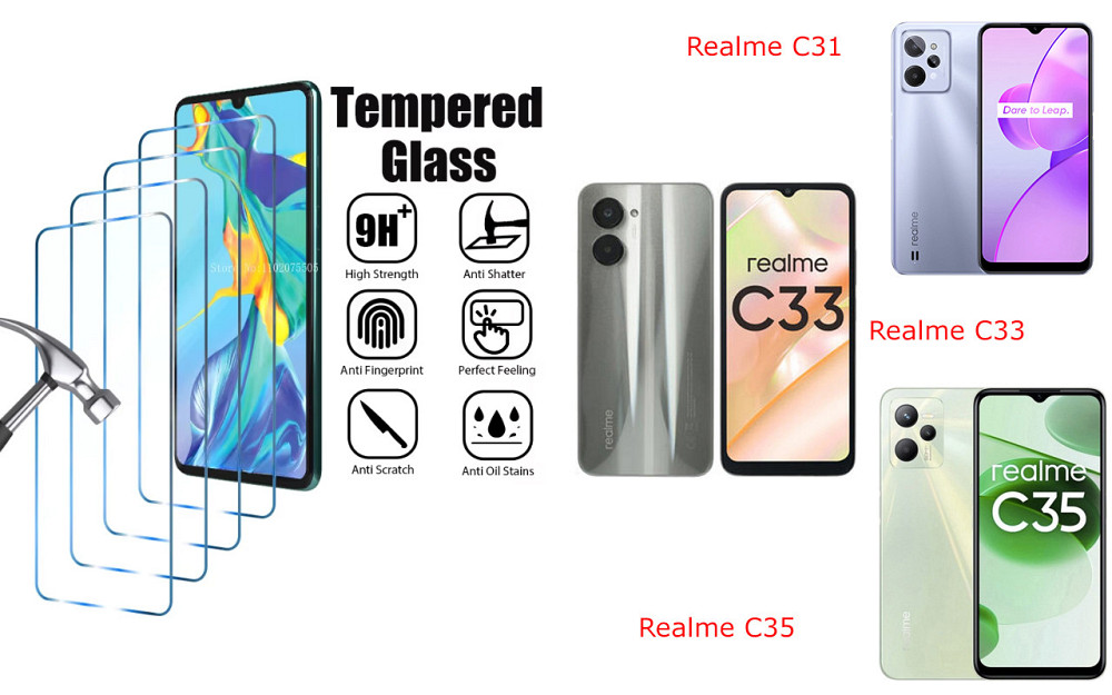 Захисне скло ArmorGlass для Realme C31, Realme C33, Realme C35 – стійке до подряпин та ударів Київ - фото 1
