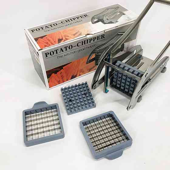 Ручна картоплерізка металева машинка Potato Chipper для нарізки картоплі фрі UN12-15 MF-56 Львів