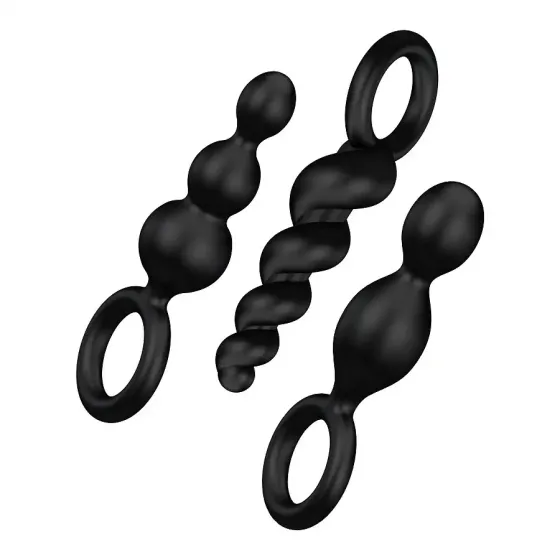 Набір анальних іграшок Satisfyer Plug black (set of 3) - Booty Call, макс. діаметр 3 см Львів