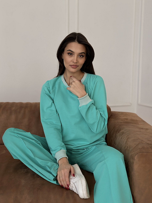 Свитшот женский однотонный Бирюзовый 42/44 Харьков - изображение 9