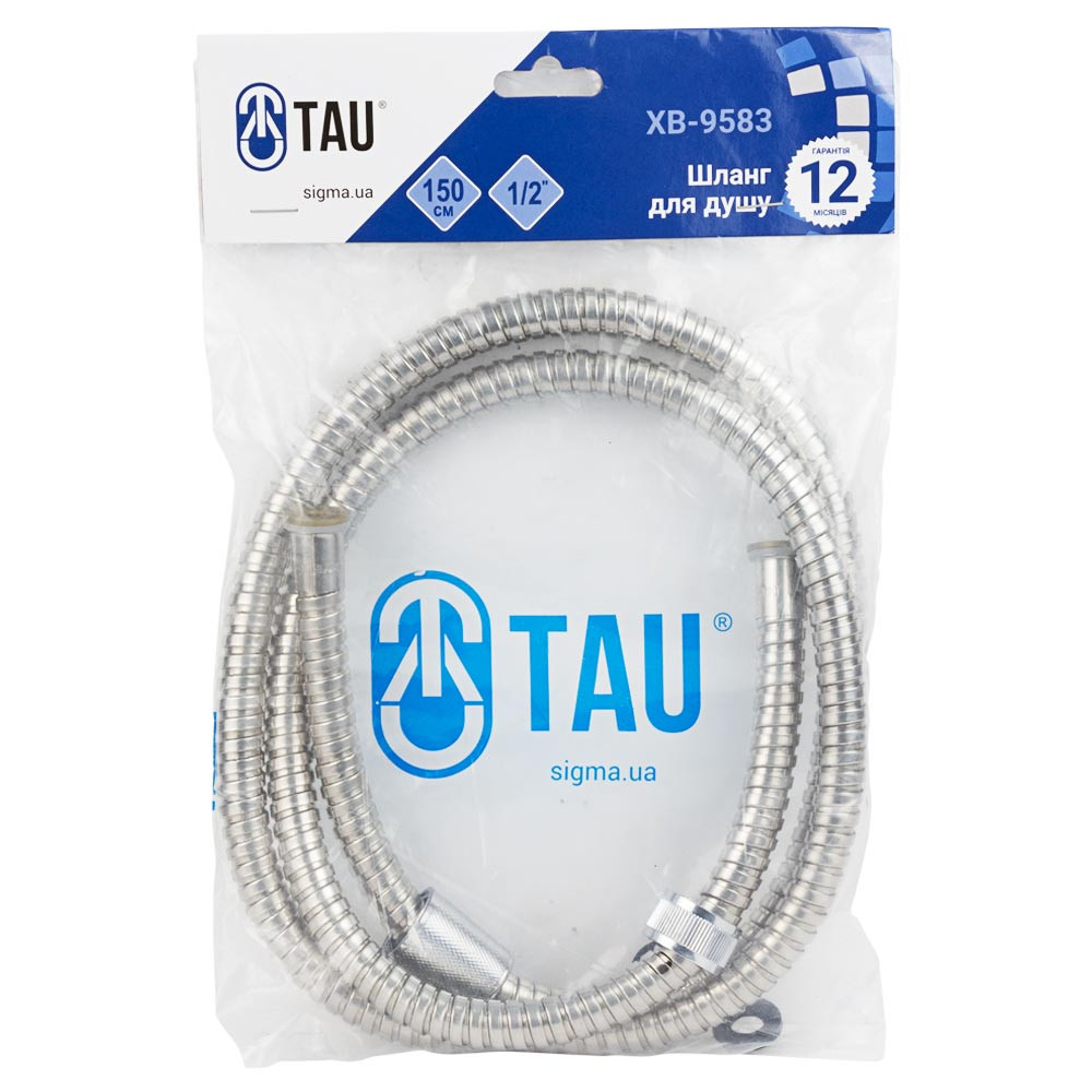 TAU Шланг для душа 1/2" SS эконом 150см TAU XB-9583 (9892081) Київ - фото 2