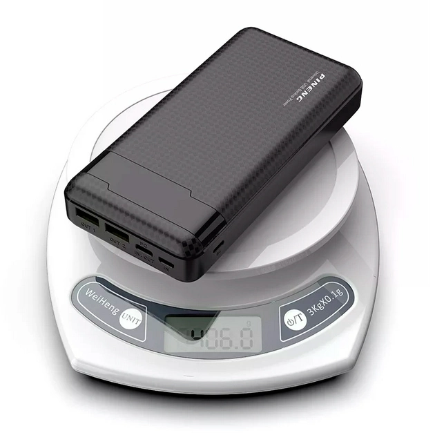 Портативный внешний аккумулятор Pineng PN-861 20000 mAh Power Bank Черный Винница - изображение 4