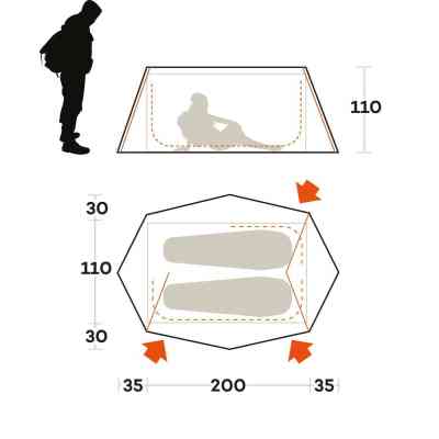 Намет Ferrino Den 2 Blue (91218QOB) (931783) Вінниця