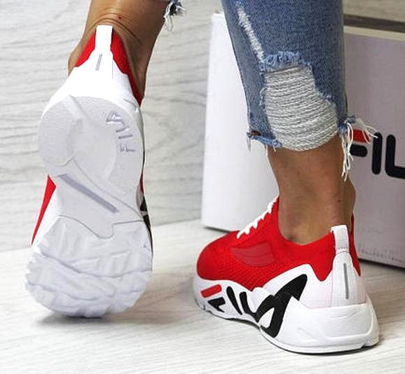 Кросівки FILA Червоні Жіночі Сіточка Філа Тканинні Легкі (розміри: 41,42,43) Дніпро - фото 5