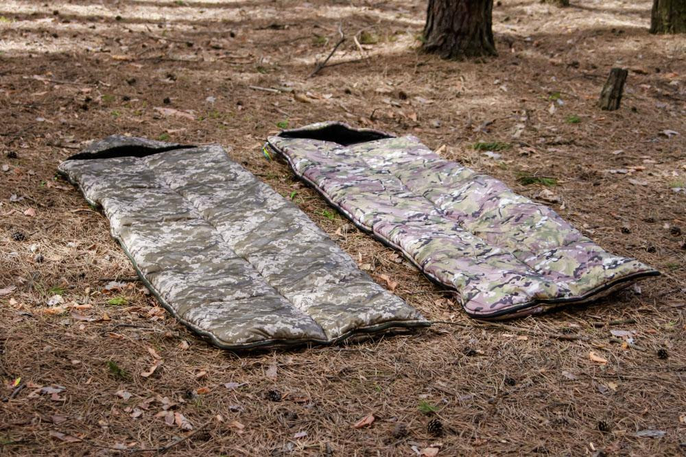 Зимовий спальний мішок мультикам 220*100 см з капюшоном на флісі 2в1 зимовий спальник для військовослужбовців   WAR Львів - фото 3