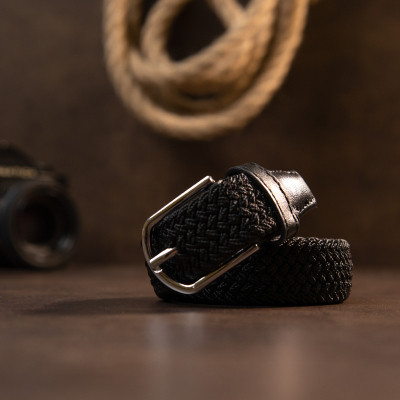 Ремінь Vintage Текстильний жіночий Чорний (20546) Вінниця - фото 9