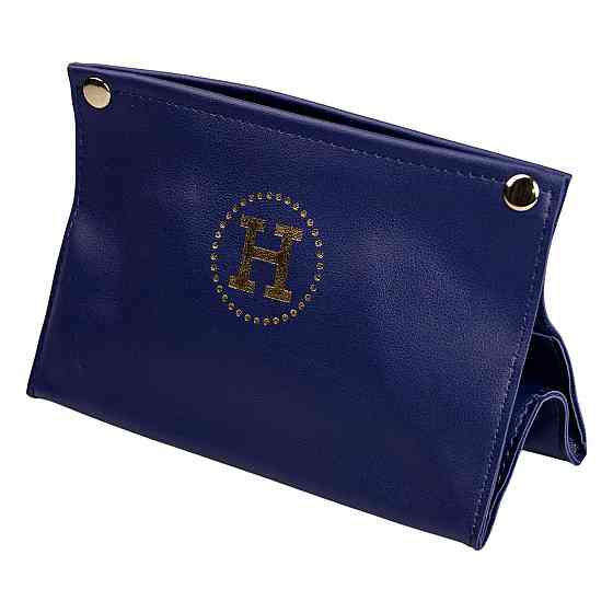 Yiwu Серветниця з еко шкіри 20×7.5×11.5 см для серветок на кнопках Синій HP-3-213BL Коломыя