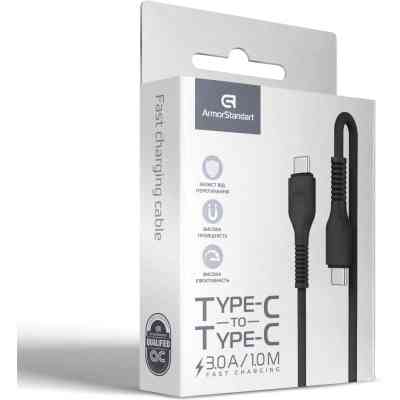 Дата кабель USB-C to USB-C 1.0m AR88 3A black Armorstandart (ARM65293) Вінниця