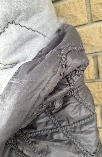 Тканина замш-опт/ плащівка стьобана сіра, від 3 м Київ - фото 6