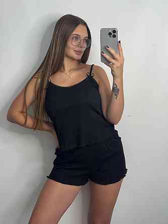 Женский комплект для дома и сна Черный XL-2XL Харьков