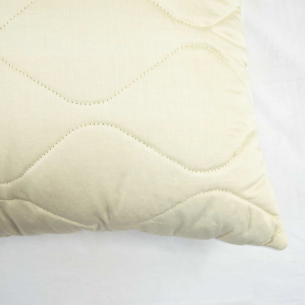 Подушка конопляная стеганная YouStar 50х70 см чехол 100% хлопок Сатин (Ванильный) Сумы - изображение 5