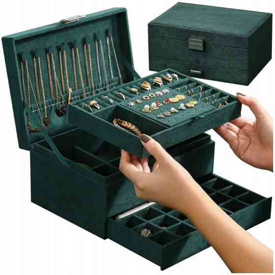 Шкатулка - футляр для хранения драгоценностей с ключом Soulima (21954) Нововолынск