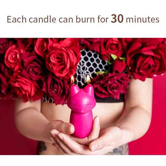 Свеча лисичка низкотемпературная Roomfun Сhina Red с ароматом шоколада, красная Sex Aura Киев