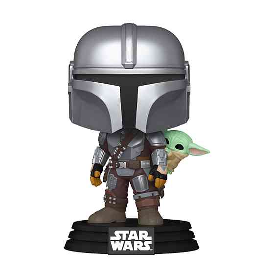 Ігрова фігурка Funko POP! серії Мандалорець - Мандалорець з Ґроґу на спині Дніпро