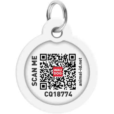 Адресник для животных WAUDOG Smart ID с QR паспортом "Авокадо 2", круг 30 мм (230-0211) Винница