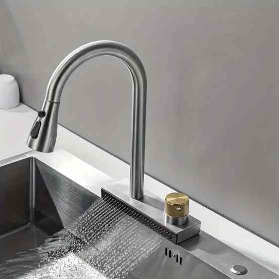 Смеситель для кухни Mixxus FOL-014 Graphite (цвет графит) с выдвижной лейкой и функцией 