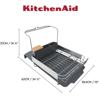 Сушарка для посуду KitchenAid Sinkware 61,5 x 38,5 x 37,5 см сірий (KEG896BXCGA) Вінниця - фото 8